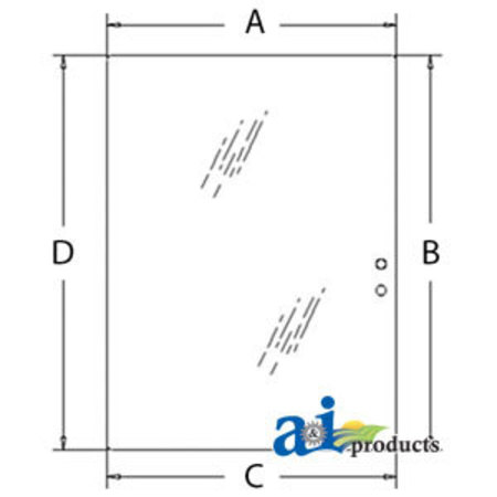 A & I PRODUCTS Glass, Rear 66" x46" x4.5" A-85801632
